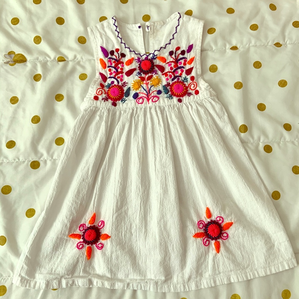 Hand embroidered dress by artisan hands, for Girl